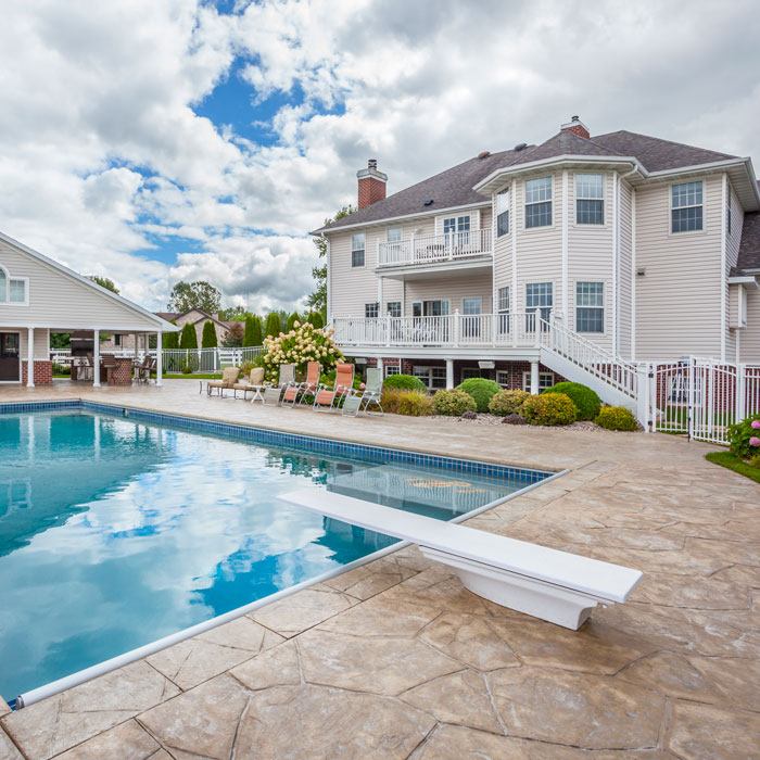 Coated Pool Deck In Austin